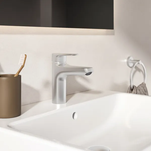 Ideal Standard Waschischarmatur Alu+ BlueStart mit Ablaufgarnitur Silver Ideal Standard Waschischarmatur Alu+ BlueStart mit Ablaufgarnitur Silver