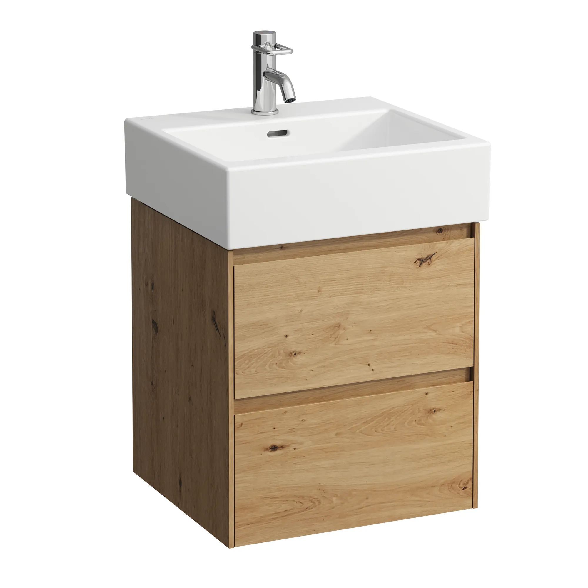 Laufen Waschtischunterbau LANI 442x482x515 mit 2 Schubladen, Wildeiche Laufen Waschtischunterbau LANI 442x482x515 mit 2 Schubladen, Wildeiche