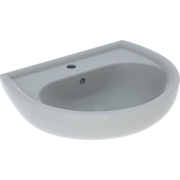 Wandwaschtisch „Renova“, mit Überlauf, Hahnlochposition mittig 60 × 49 cm in manhattan Wandwaschtisch „Renova“, mit Überlauf, Hahnlochposition mittig 60 × 49 cm in manhattan