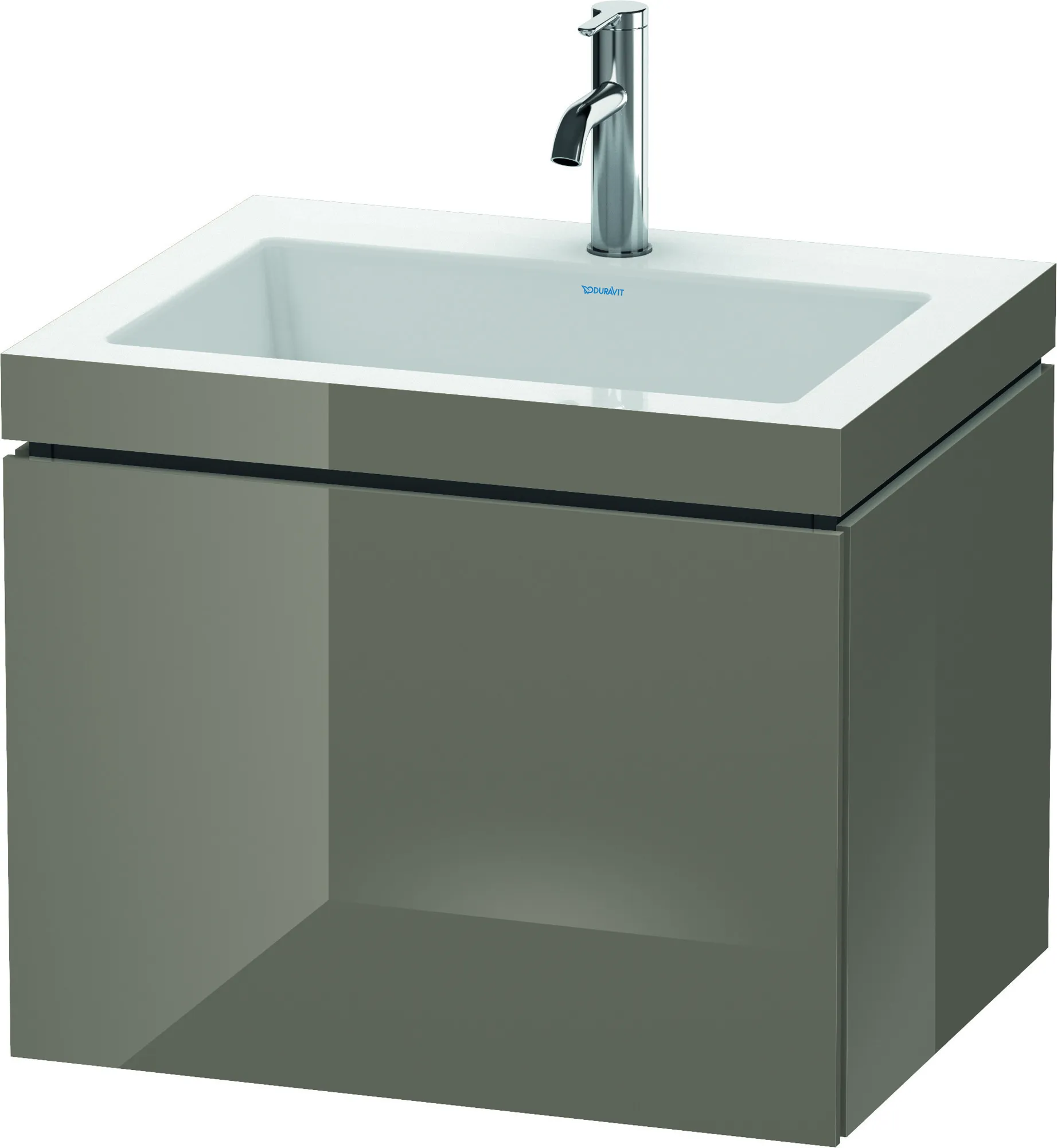 Duravit Möbelset c-shaped Set wandhängend wandhängend „L-Cube“ 60 × 50 × 48 cm Flannel Grey Hochglanz