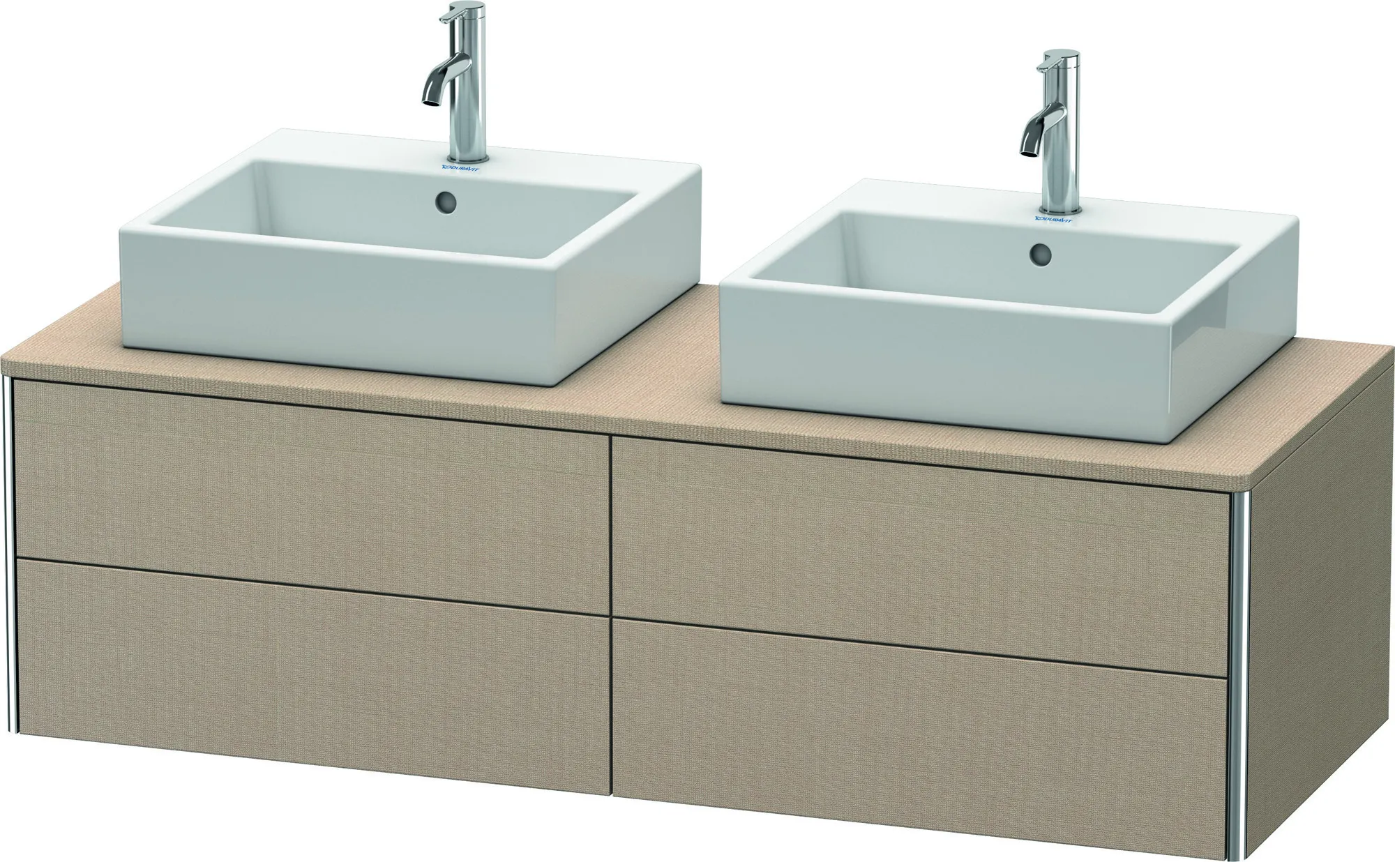 Duravit Waschtischunterschrank wandhängend „XSquare“ 140 × 40 × 54,8 cm Leinen Duravit Waschtischunterschrank wandhängend „XSquare“ 140 × 40 × 54,8 cm Leinen
