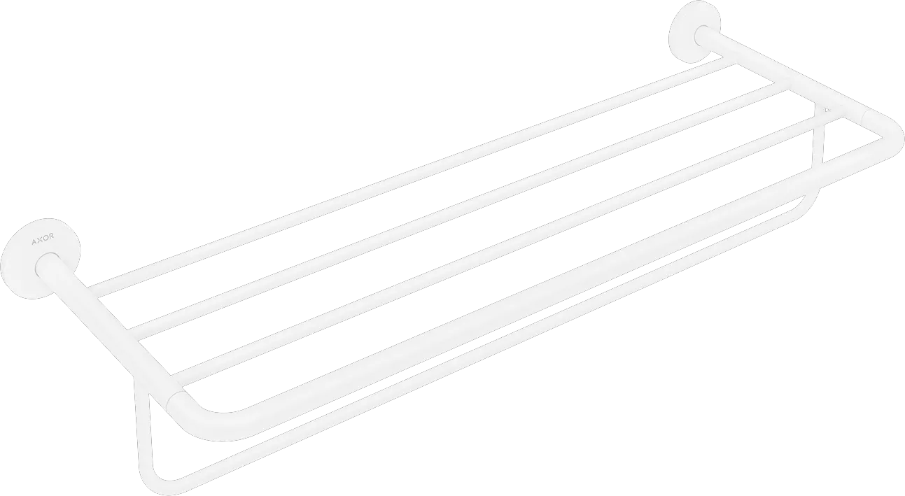 Hansgrohe AXOR Universal Circular Handtuchablage mit Handtuchhalter, Mattweiß