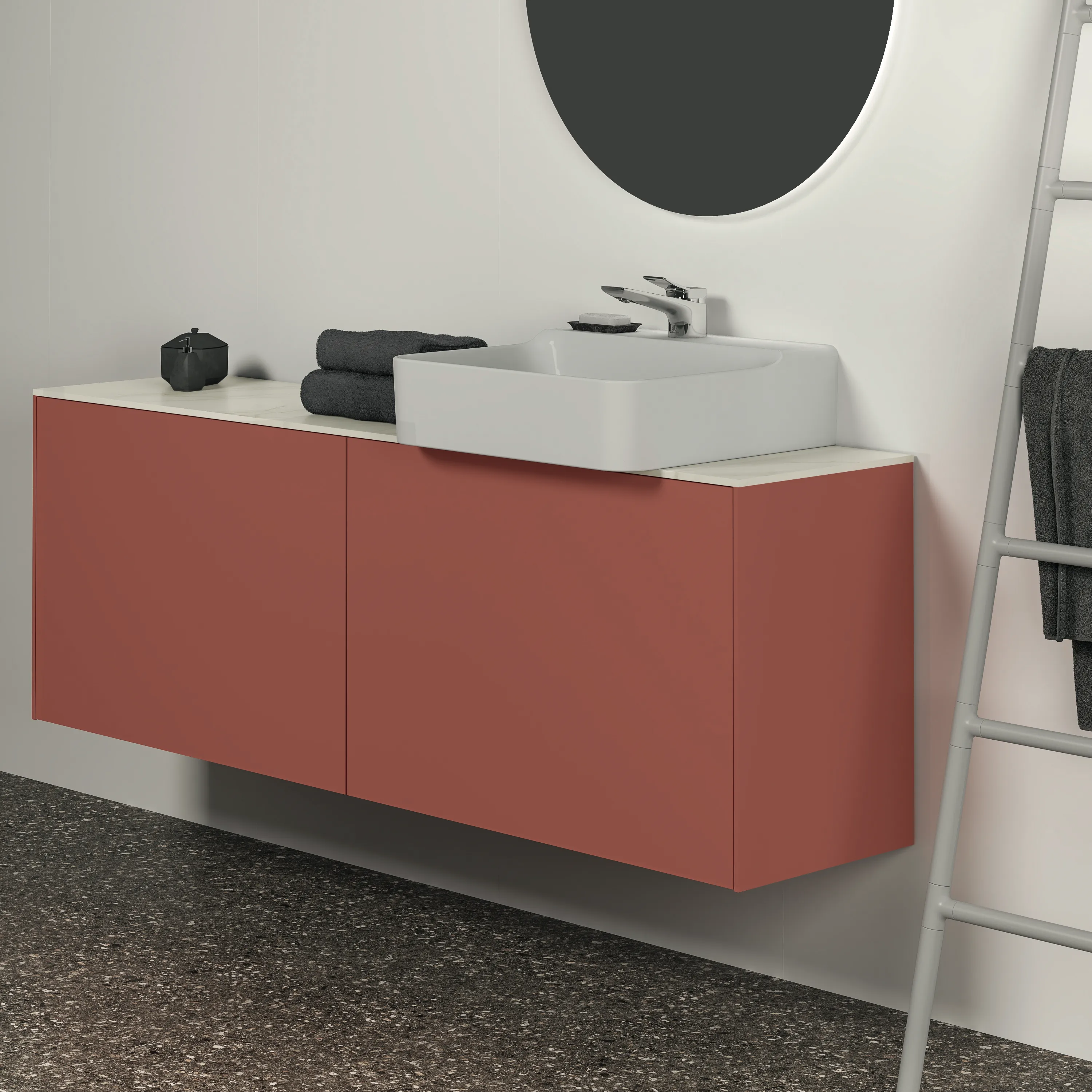 Ideal Standard Waschtischunterschrank „Conca“ 158,5 × 54 × 37,3 cm Sunset matt lackiert Ideal Standard Waschtischunterschrank „Conca“ 158,5 × 54 × 37,3 cm Sunset matt lackiert
