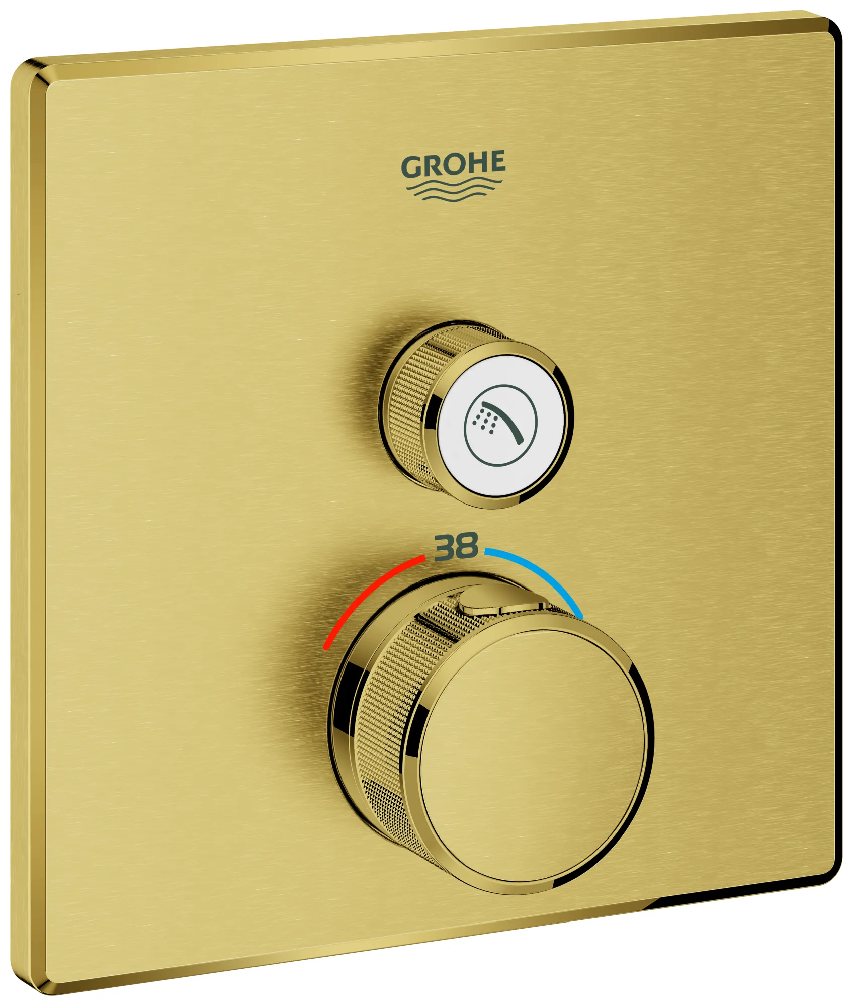 Thermostat Grohtherm SmartControl 29123, mit einem Absperrventil, Fertigmontageset für Rapido SmartBox, Wandrosette eckig, chrom Thermostat Grohtherm SmartControl 29123, mit einem Absperrventil, Fertigmontageset für Rapido SmartBox, Wandrosette eckig, chrom