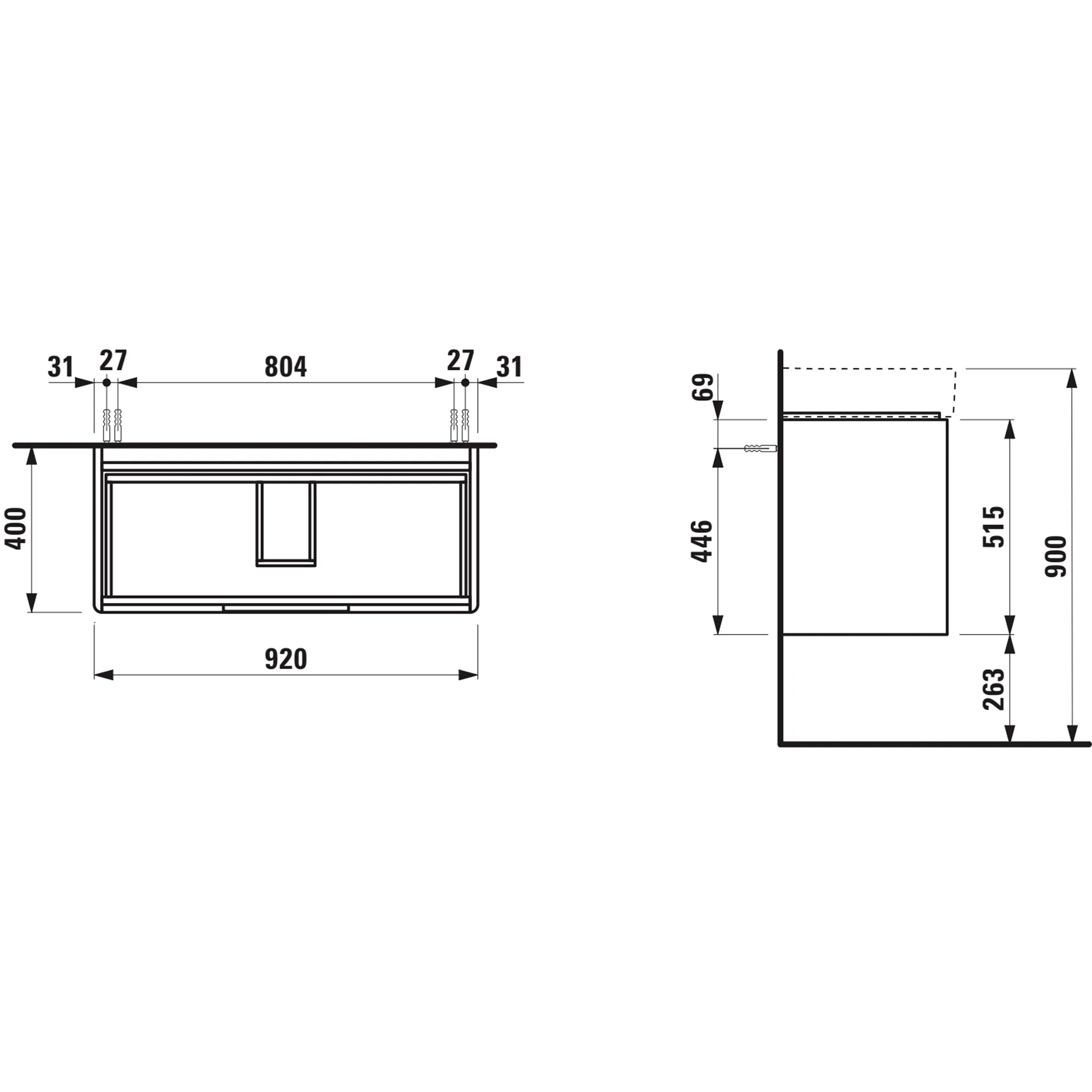 Waschtischunterbau JUNA für VAL 400x920x515 2 Schubladen mit Griffmulde für Waschtisch H810287 weiß matt Waschtischunterbau JUNA für VAL 400x920x515 2 Schubladen mit Griffmulde für Waschtisch H810287 weiß matt