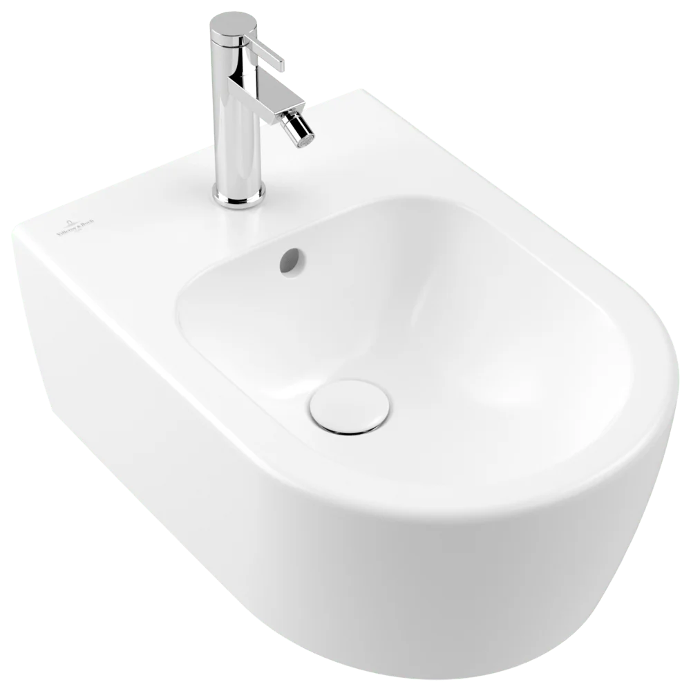 Villeroy & Boch Bidet Avento 370x530 mm Stone White CeramicPlus wandhängend 1-Loch Armatur Villeroy & Boch Bidet Avento 370x530 mm Stone White CeramicPlus wandhängend 1-Loch Armatur