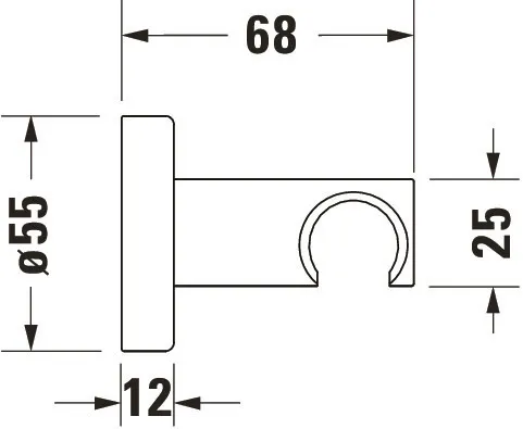 Duravit DU Brausehalter 55x102 Bronze Gebürstet