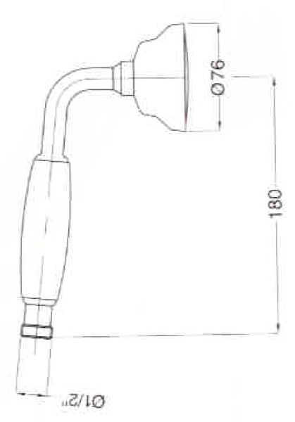 Handbrause AqvaRetro II - 1-strahlig - Messingkörper - weißer Kunststoffgriff - chrom Handbrause AqvaRetro II - 1-strahlig - Messingkörper - weißer Kunststoffgriff - chrom