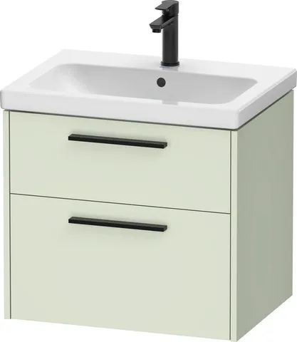Duravit Waschtischunterschrank Wandhängend „D-Code“ 63,4 × 55,5 × 46 cm in Blassgrün Matt