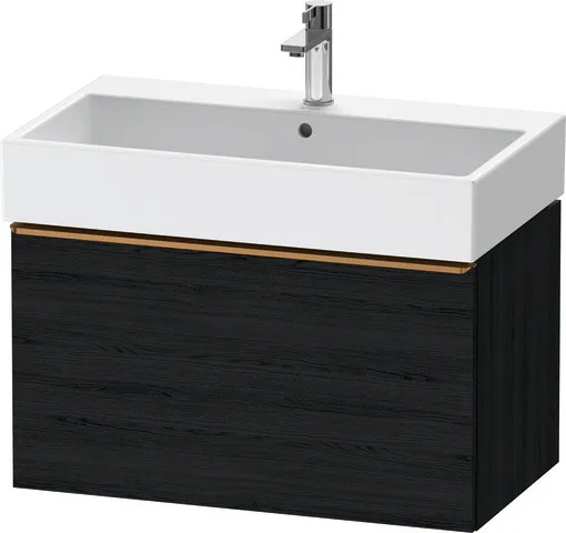 Duravit Waschtischunterschrank wandhängend „D-Neo“ 78,4 × 44 × 44,2 cm in Eiche Schwarz