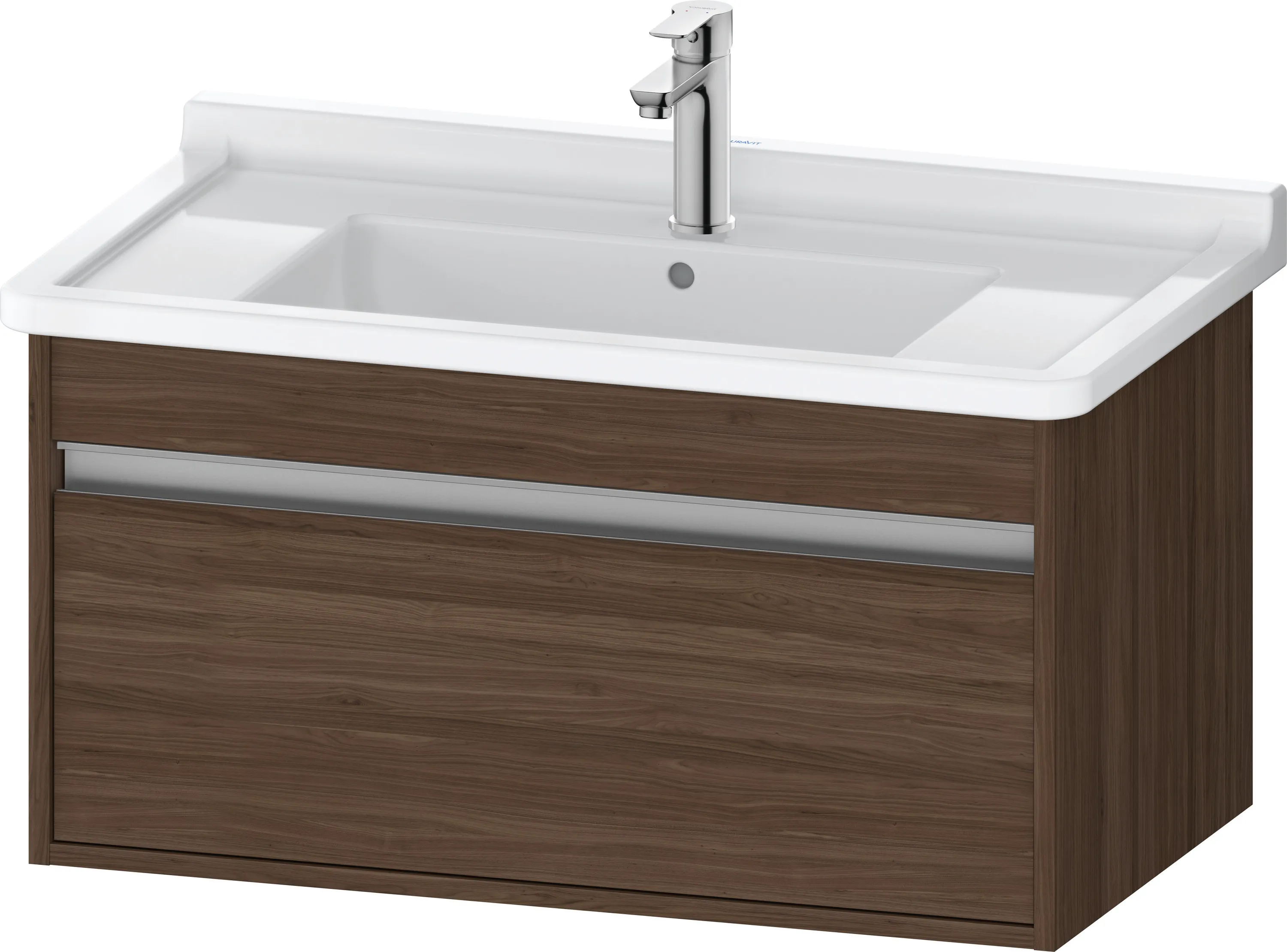Duravit Waschtischunterschrank wandhängend „Ketho“ 80 × 41 × 45,5 cm in Nussbaum Dunkel Duravit Waschtischunterschrank wandhängend „Ketho“ 80 × 41 × 45,5 cm in Nussbaum Dunkel