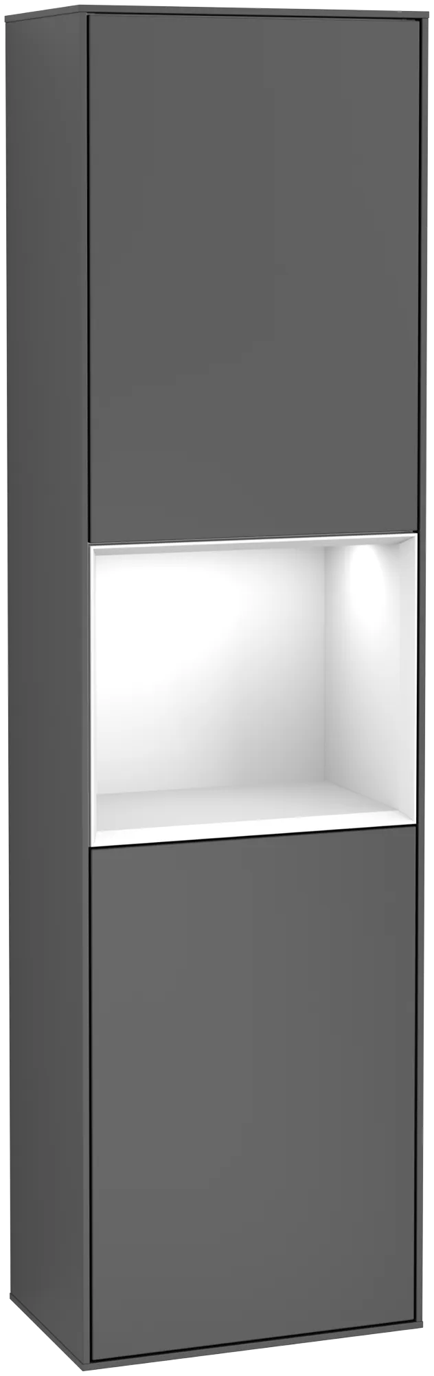 Villeroy & Boch Hochschrank Finion G47, anthrazit matt lackiert / glossy white lacquer