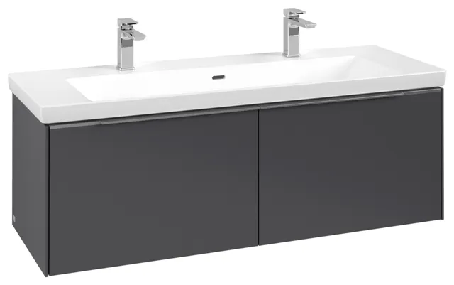 Villeroy & Boch Waschtischunterschrank „Subway 3.0“ für Schrankwaschtisch 1272 × 429 × 478 mm Graphite, für Becken mittig Villeroy & Boch Waschtischunterschrank „Subway 3.0“ für Schrankwaschtisch 1272 × 429 × 478 mm Graphite, für Becken mittig