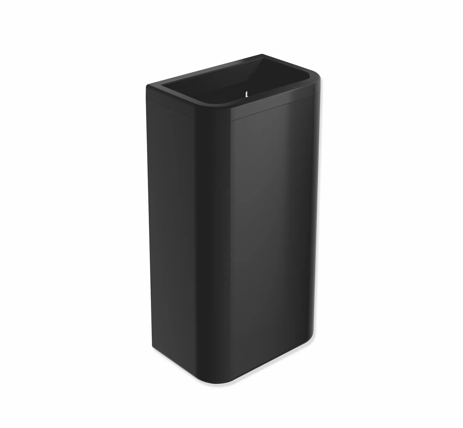 Papierabfallbehälter, Polyamid in Farbe 90, Fassungsvermögen ca. 25 l, Breite 281 mm, Höhe 505 mm, Tiefe 181 mm, Wandmontage, in Farbe 90 (Tiefschwarz) Papierabfallbehälter, Polyamid in Farbe 90, Fassungsvermögen ca. 25 l, Breite 281 mm, Höhe 505 mm, Tiefe 181 mm, Wandmontage, in Farbe 90 (Tiefschwarz)