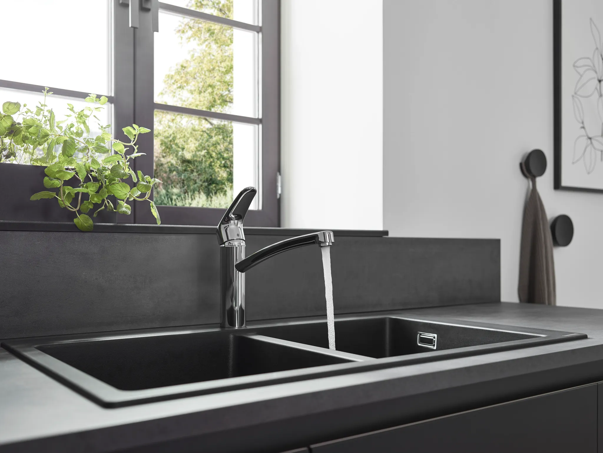 Focus M41 Einhebel-Küchenmischer 160, Eco, 1jet Chrom