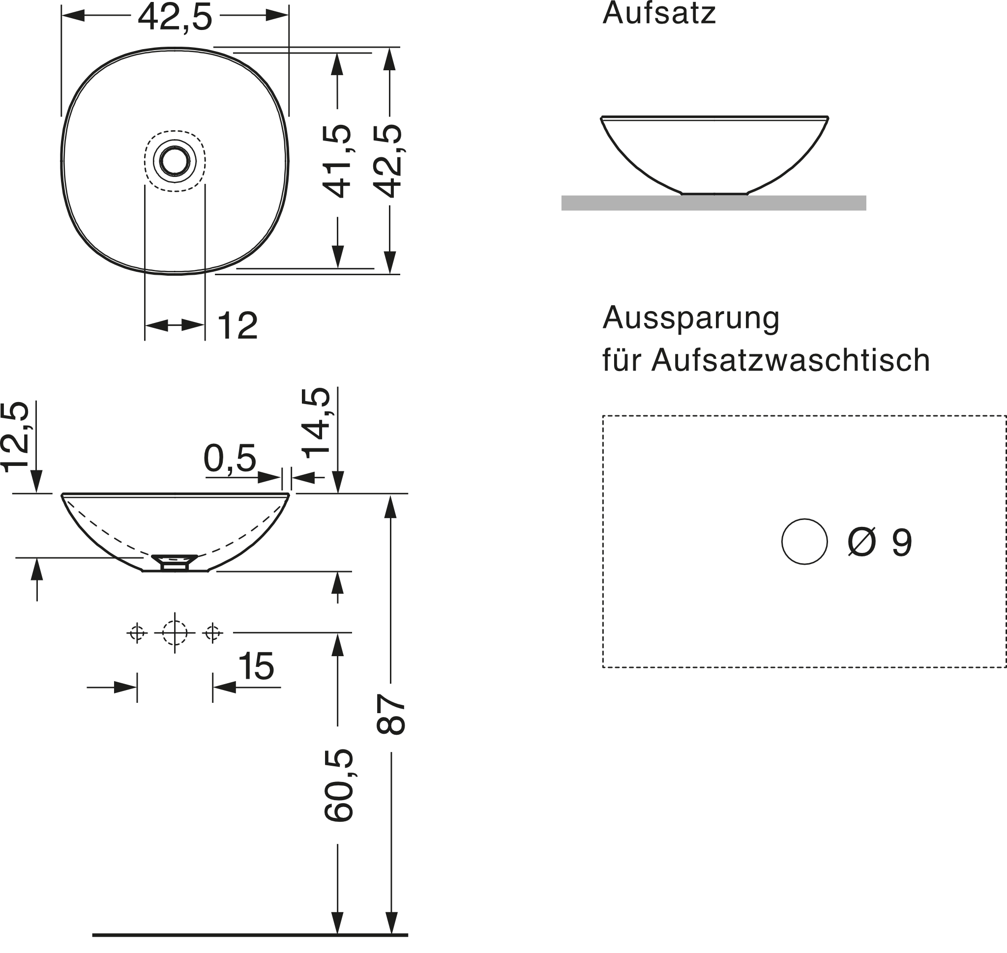 Wandwaschtisch „Pod“ in Weiß
