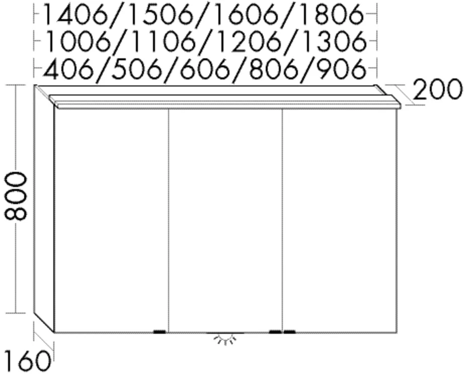 Spiegelschrank Sys30 von burgbad - beidseitig verspiegelt, LED-Aufsatzleuchte mit Kalt-/Warmweiß und Dimmfunktion, Anthrazitgrau, 800 x 506 x 200 mm Spiegelschrank Sys30 von burgbad - beidseitig verspiegelt, LED-Aufsatzleuchte mit Kalt-/Warmweiß und Dimmfunktion, Anthrazitgrau, 800 x 506 x 200 mm