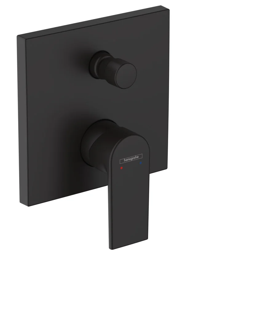 Hansgrohe Vernis Shape Einhebel-Wannenmischer Unterputz, mattschwarz, 2 Verbraucher, Keramikmischsystem, für iBox universal Hansgrohe Vernis Shape Einhebel-Wannenmischer Unterputz, mattschwarz, 2 Verbraucher, Keramikmischsystem, für iBox universal