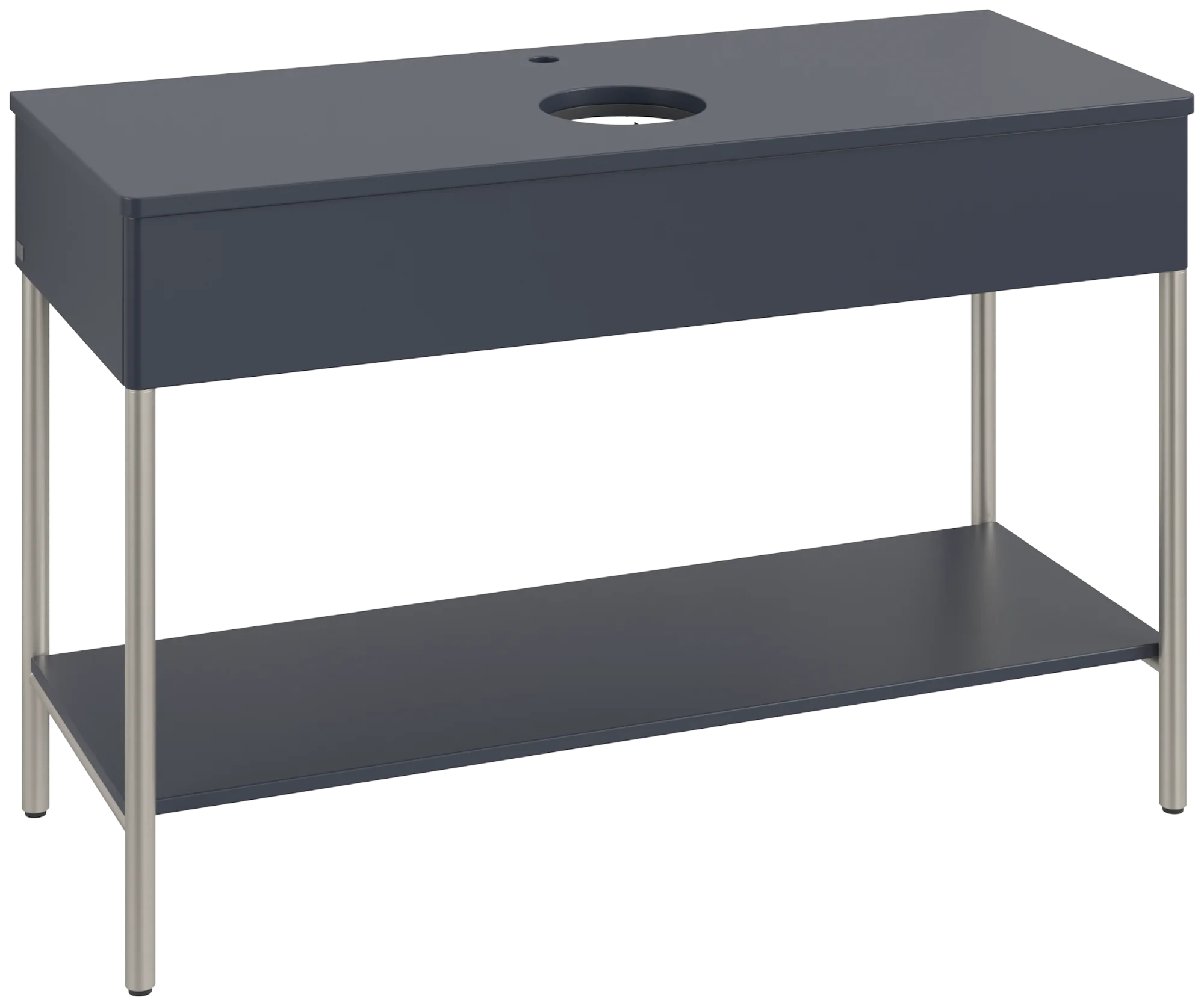 Villeroy & Boch Waschbeckenunterschrank Artis, Eckig, Midnight Blue Matt Lacquer, 1.200 x 782 x 500 mm, Push-to-open Funktion, mit Hahnlochbohrung