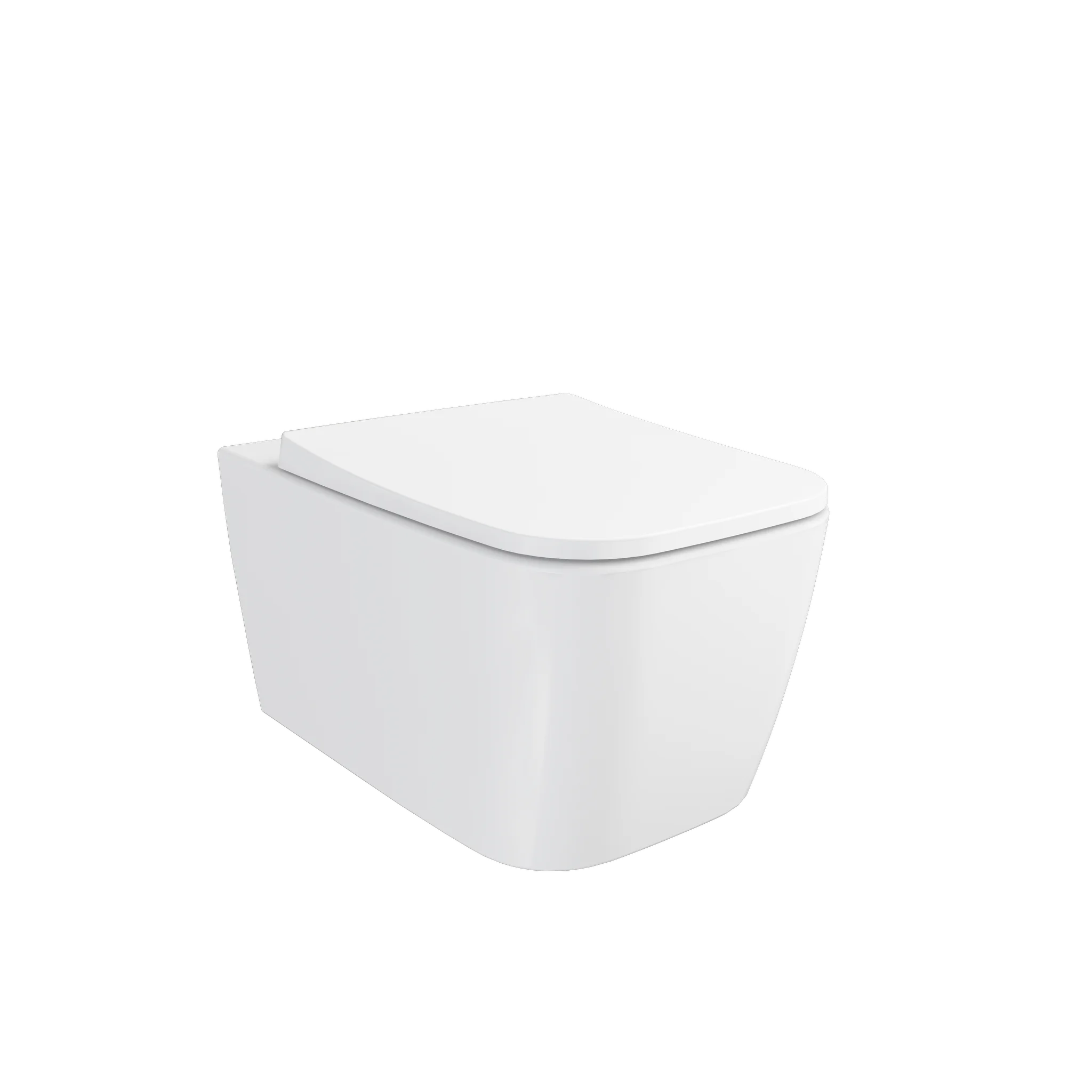 VitrA New Metropole Square Wand-WC spülrandlos Weiß Hochglanz, 36,5 x 56,5 x 35,5 cm, QuantumFlush 2.0, 3/6 Liter Spülvolumen
