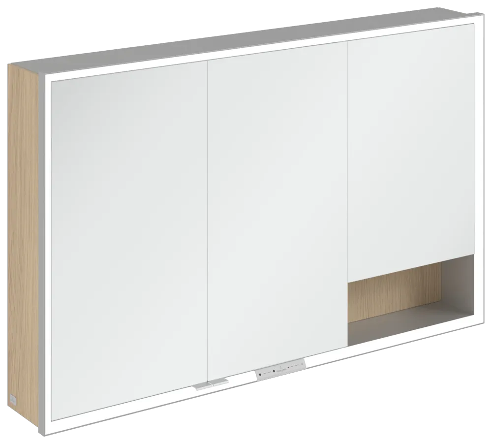 Villeroy & Boch Aufputz-Spiegelschrank „My View+“ 1200 × 750 × 168 mm in Nordic Oak
