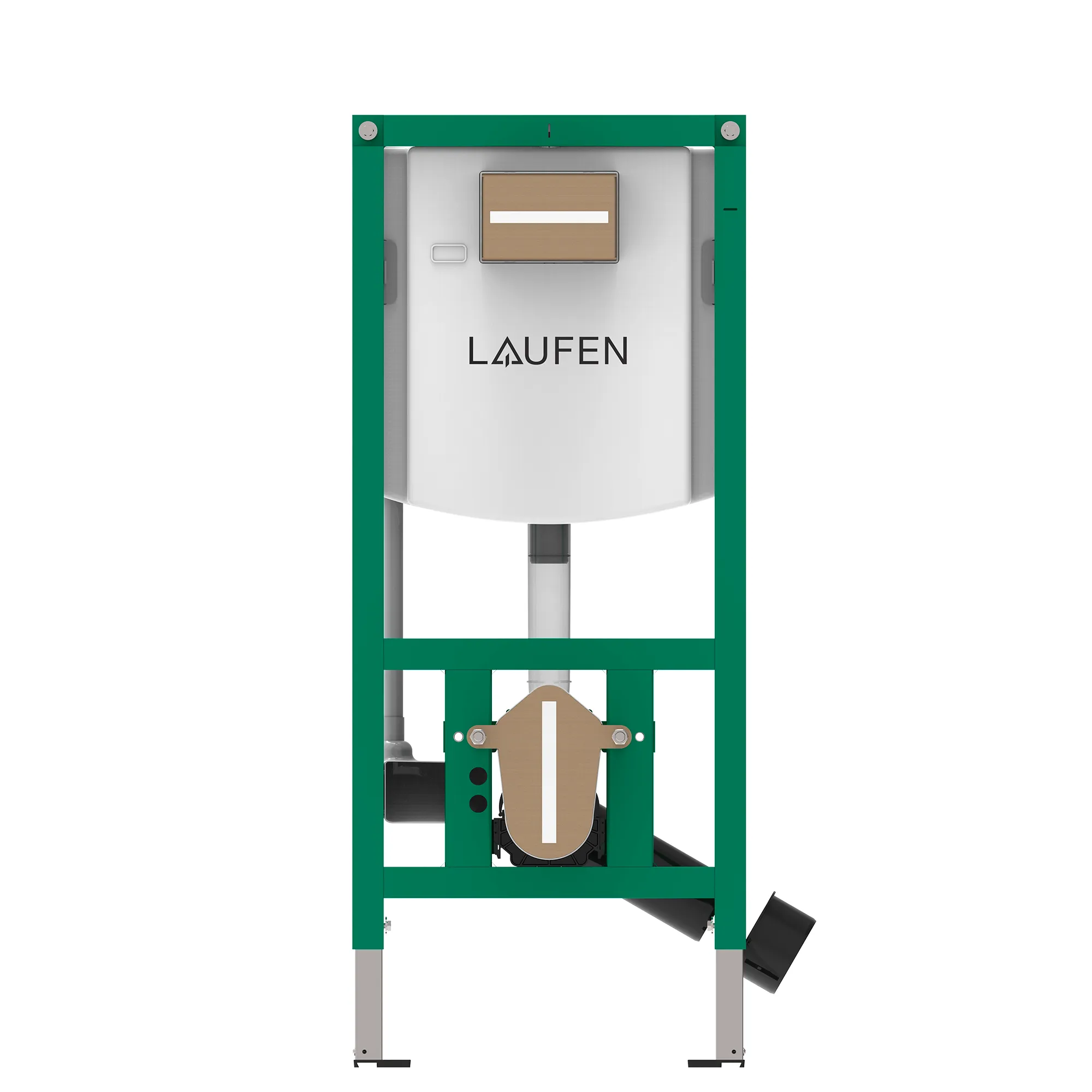 Installationselement INEOLINK mit Spülkasten für Wand-WC und Dusch-WC, Betätigung von vorne, verstellbarer Spülstromdrossel, Füße höhenverstellbar, drehbar, Zweimengenspülung 6/3L, umstellbar auf 4,5/3L, schwitzwasserisoliert