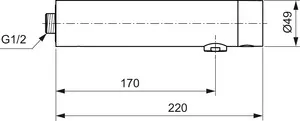 Sensor-Wand-Waschtischarmatur Sensorflow ohne Mischung Ausladung 170mm Batterie Chrom Sensor-Wand-Waschtischarmatur Sensorflow ohne Mischung Ausladung 170mm Batterie Chrom