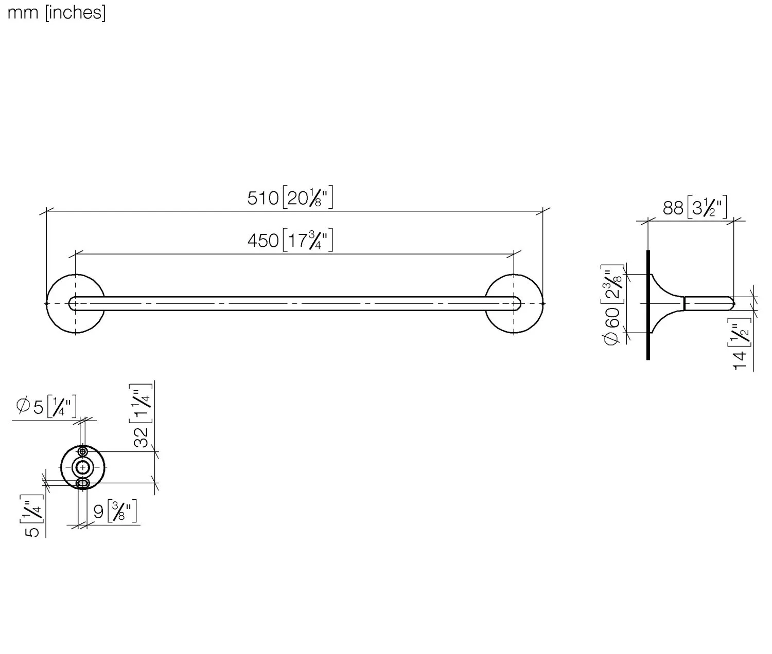 Badetuchhalter VAIA Chrom 83070809 Badetuchhalter VAIA Chrom 83070809