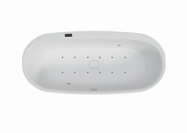 Hoesch Whirlwanne „iSensi“ Monolith mit Airsystem „iSensi“ freistehend oval 180 × 80 cm in Weiß-Grau Hoesch Whirlwanne „iSensi“ Monolith mit Airsystem „iSensi“ freistehend oval 180 × 80 cm in Weiß-Grau