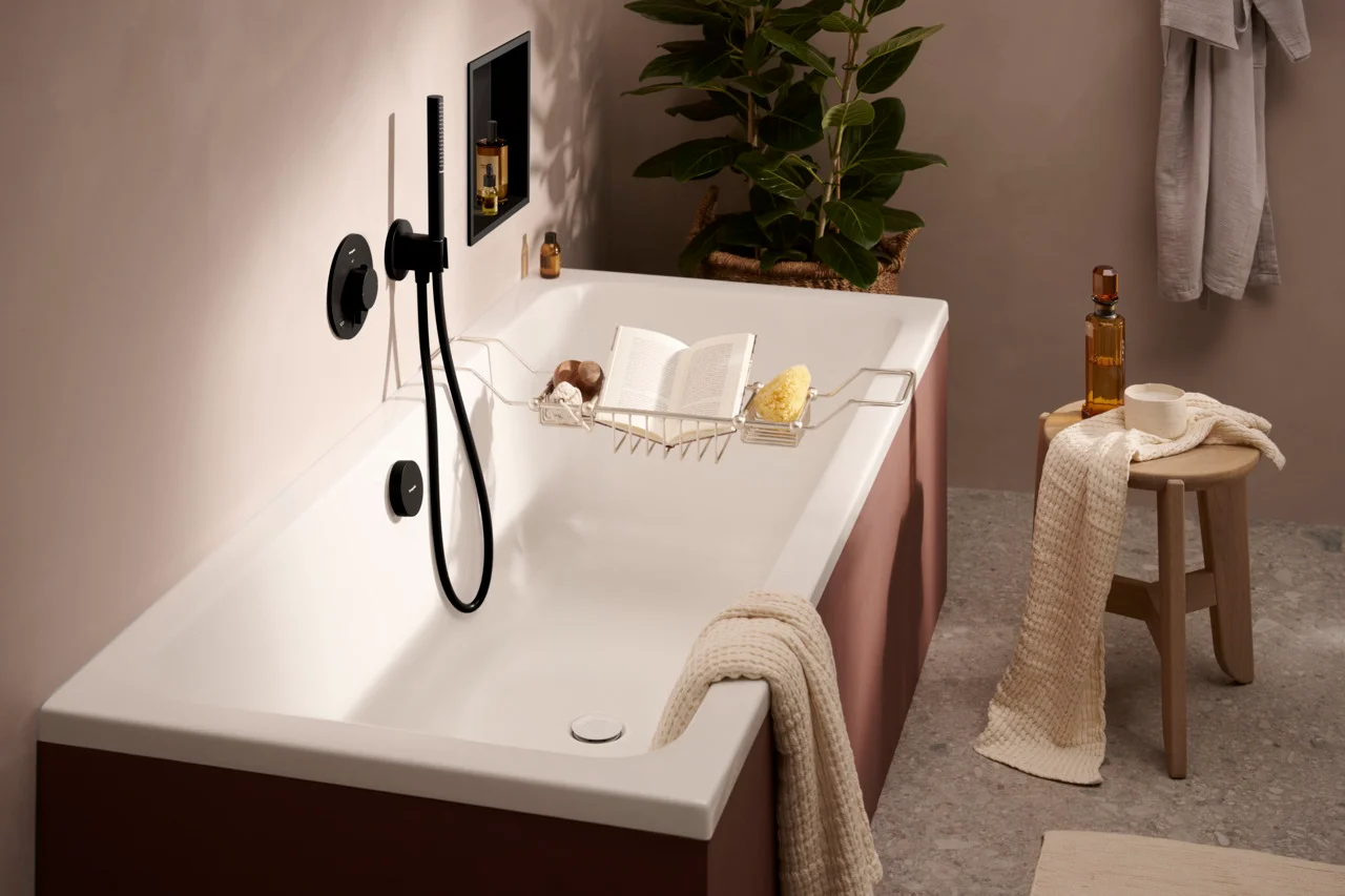 Hansgrohe Ecostat Comfort S Thermostat Unterputz, 2 Verbraucher, Mattschwarz Hansgrohe Ecostat Comfort S Thermostat Unterputz, 2 Verbraucher, Mattschwarz