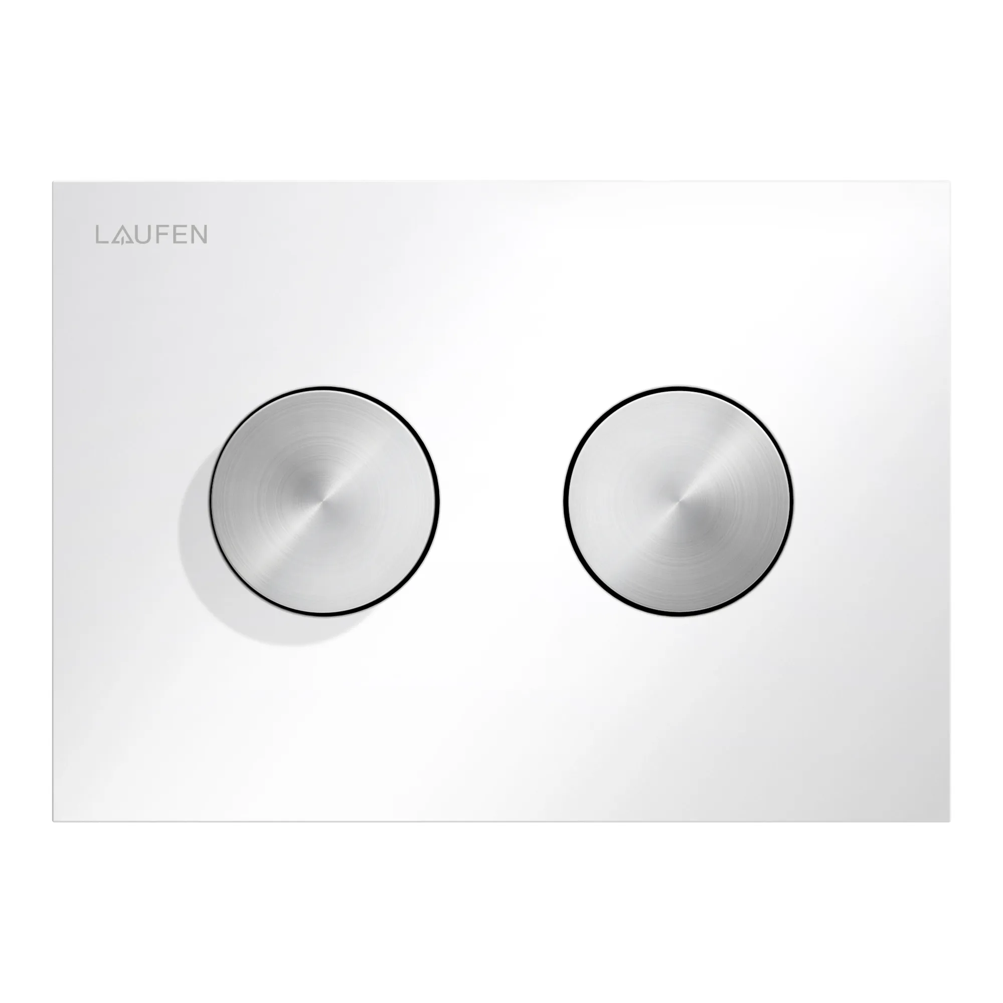 Betätigungsplatte GROOVE INEO 203x145x6, aus Kunsstoff, für Frontbetätigung oder Betätigung von oben, für Unterputz-Spülkasten mit Dual-Flush 2-Mengen-Spülsystem, auch für flächenbündigen Einbau geeignet, weiß