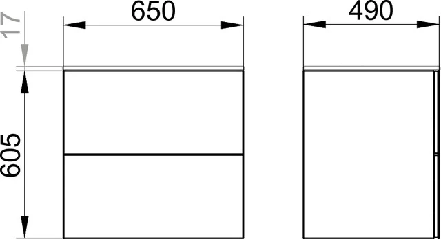 KEUCO Waschtischunterschrank mit Auszügen „X-Line“ Inox (Glas, satiniert), Inox (Lack, seidenmatt), ohne Beleuchtung 650 × 605 × 490 mm KEUCO Waschtischunterschrank mit Auszügen „X-Line“ Inox (Glas, satiniert), Inox (Lack, seidenmatt), ohne Beleuchtung 650 × 605 × 490 mm
