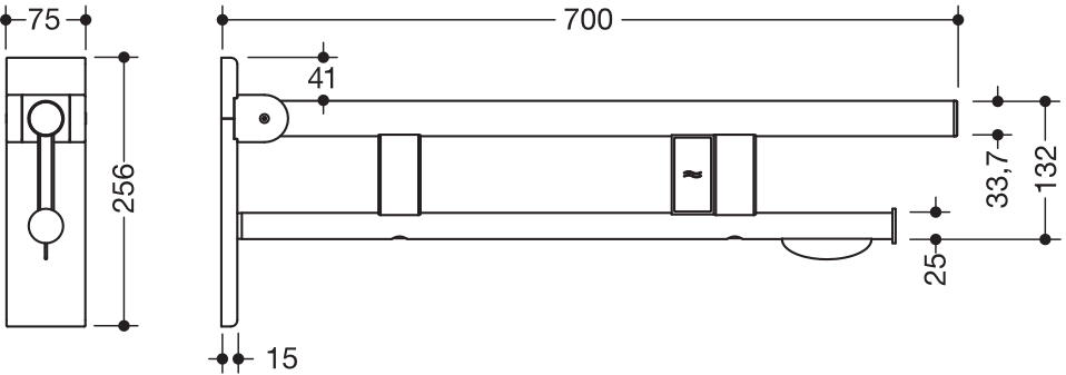 HEWI Stützklappgriff „System 900“