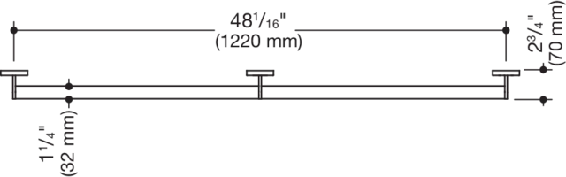 HEWI Haltegriff „System 900“ in Schwarz tiefmatt