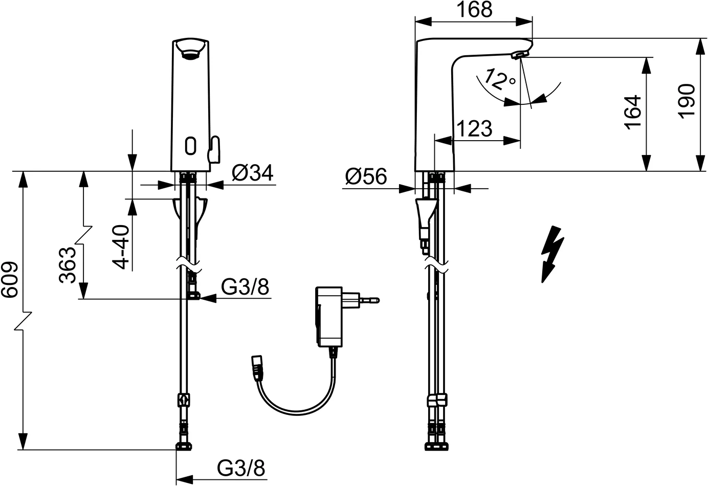 HansaELECTRA 9363 chr Waschtischarmatur, WT-Batt., ND, 230⁄9 V, Bluetooth HansaELECTRA 9363 chr Waschtischarmatur, WT-Batt., ND, 230⁄9 V, Bluetooth