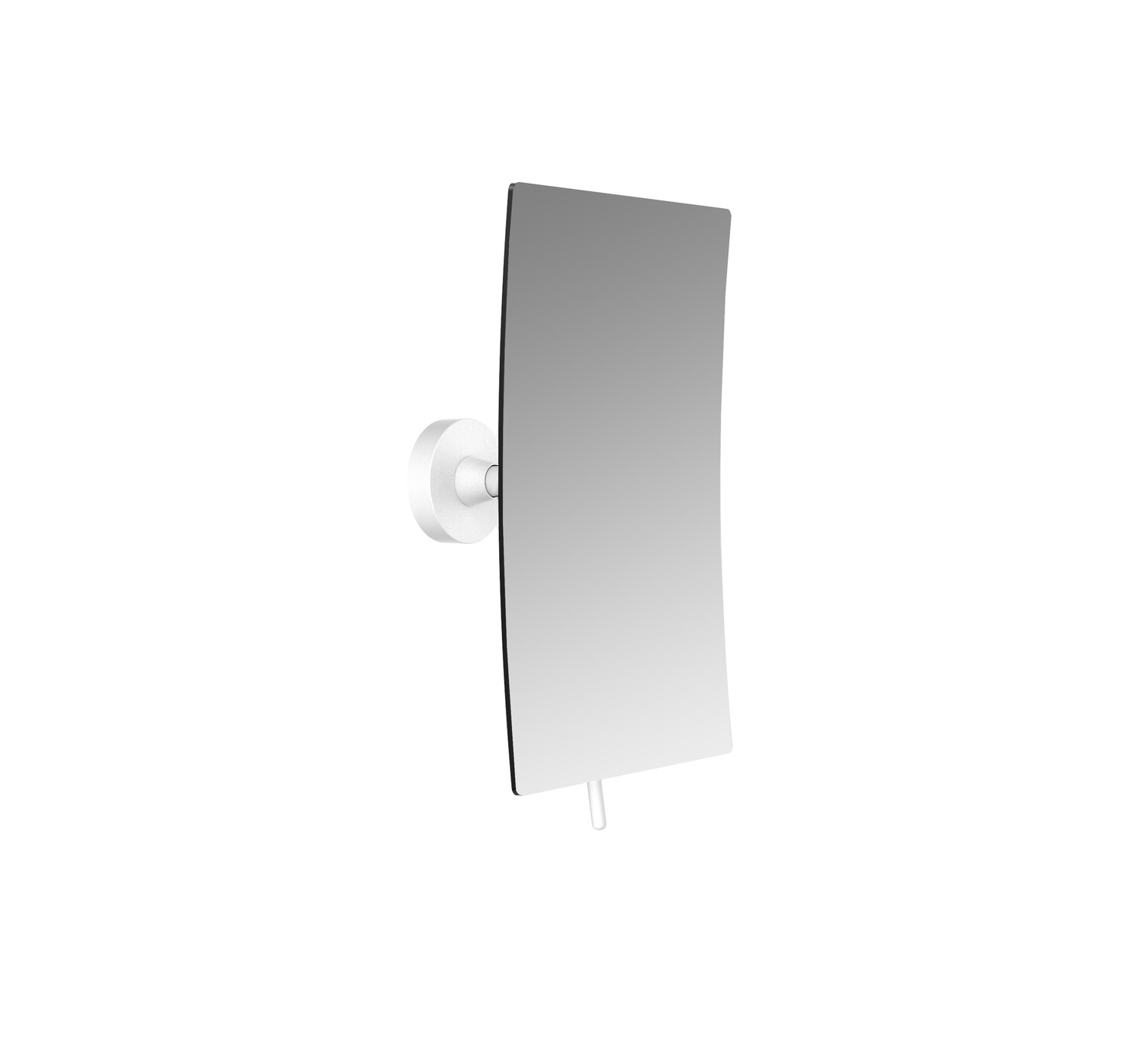 Kosmetikspiegel round mit glue system, 3-fach, eckig, 132x208 mm, weiss
