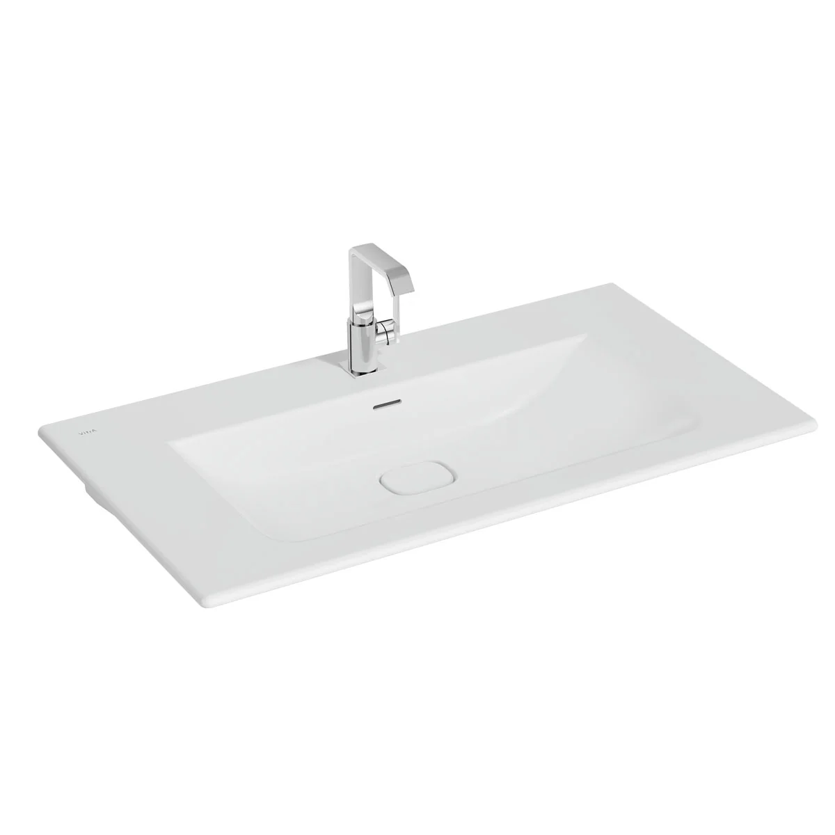 New Metropole Möbelwaschtisch wandgebunden rechteckig 100 x 53 cm mit Hahnloch mit Überlaufschlitz Edelweiß mit Oberflächenveredelung Clean New Metropole Möbelwaschtisch wandgebunden rechteckig 100 x 53 cm mit Hahnloch mit Überlaufschlitz Edelweiß mit Oberflächenveredelung Clean