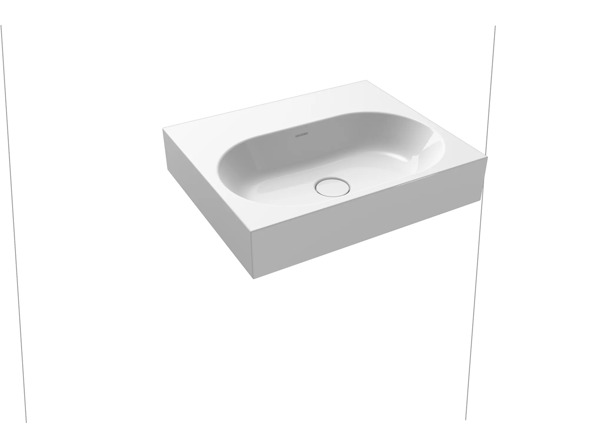 KALDEWEI CENTRO WANDWASCHTISCH, Mod.3061 600x500mm, alpinweiß, Perl-Effekt, Antidröhn ohne Überlauf KALDEWEI CENTRO WANDWASCHTISCH, Mod.3061 600x500mm, alpinweiß, Perl-Effekt, Antidröhn ohne Überlauf