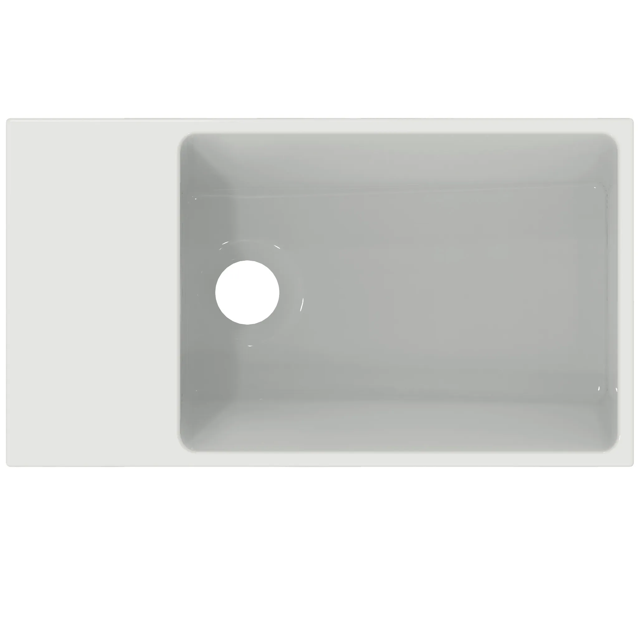 Waschbecken „Extra“ 45 × 25 × 15 cm in Weiß Waschbecken „Extra“ 45 × 25 × 15 cm in Weiß