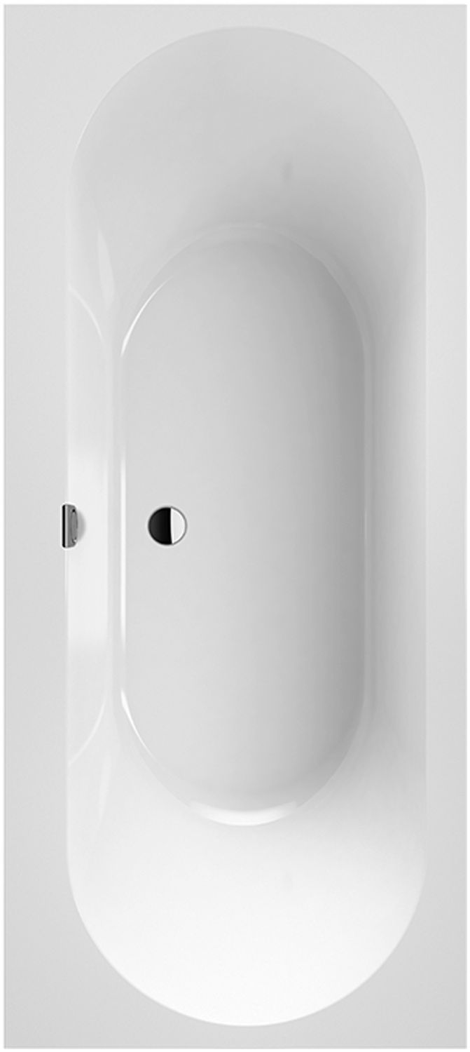 Villeroy & Boch rechteck Badewanne „Oberon 2.0“ Duo 180 × 80 cm in Weiß Alpin, 