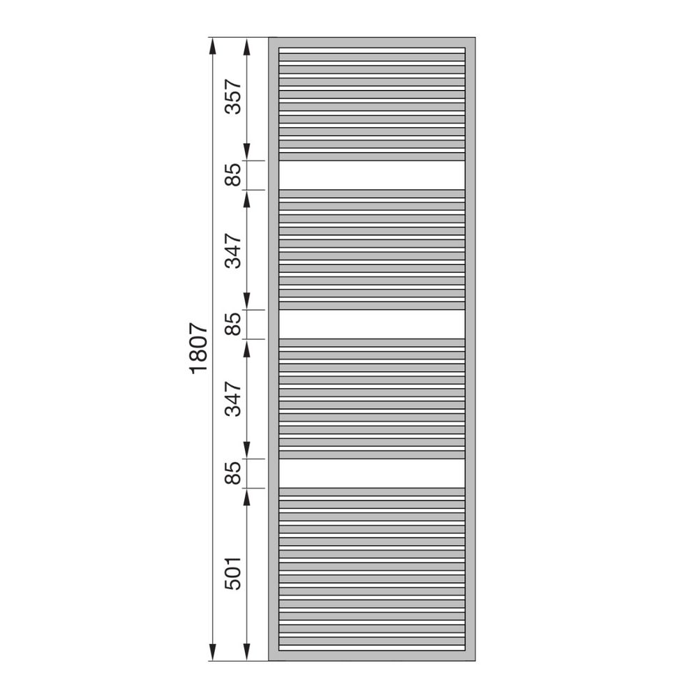 Zehnder Design-Elektroheizkörper „Universal“ 45 × 119,5 cm in Grey Aluminium (glänzend) Zehnder Design-Elektroheizkörper „Universal“ 45 × 119,5 cm in Grey Aluminium (glänzend)