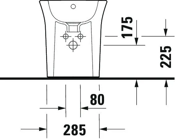 Duravit Stand-Bidet back to wall „White Tulip“, Befestigung sichtbar 37 × 58 × 42 cm