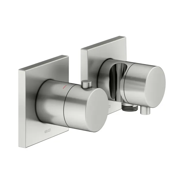 KEUCO EDITION 11 Thermostatarmatur-Set Unterputz für 3 Verbraucher mit Schlauchanschluss und Brausehalter
