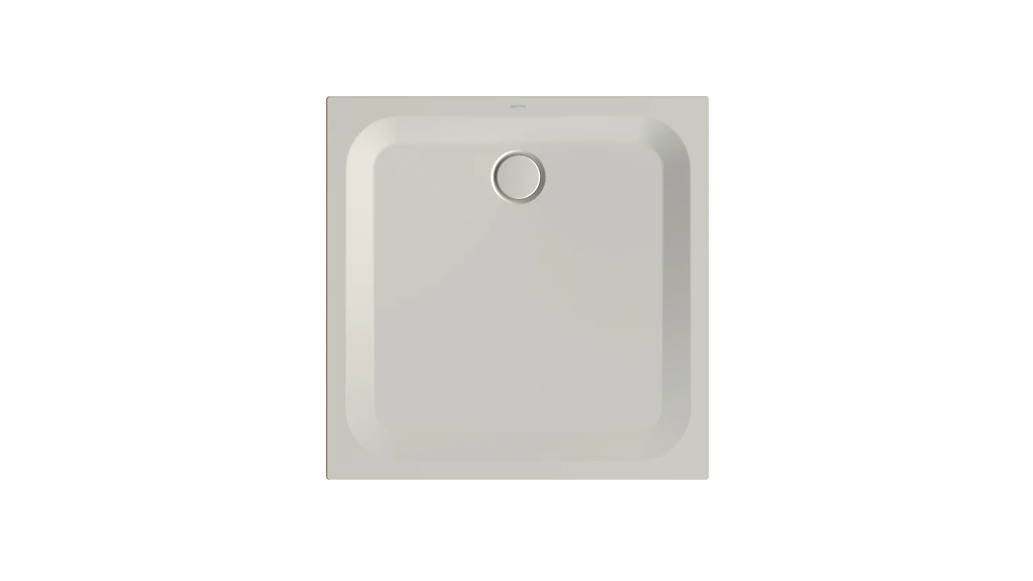 Bette quadrat Duschwanne „BetteUltra“ 1000 × 1000 mm ohne Oberflächenbeschichtung, ohne Oberflächenveredelung, mit Wannenträger, in Flax