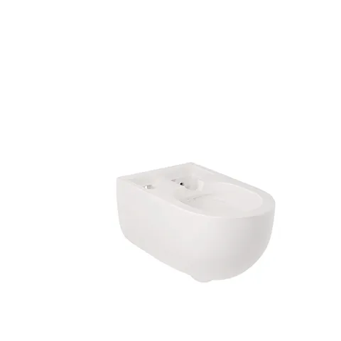 Kludi-CLEANTRONIC Spiralflush-Wand-WC 62,5cm, P-förmiger Abfl. Weiß glänzend