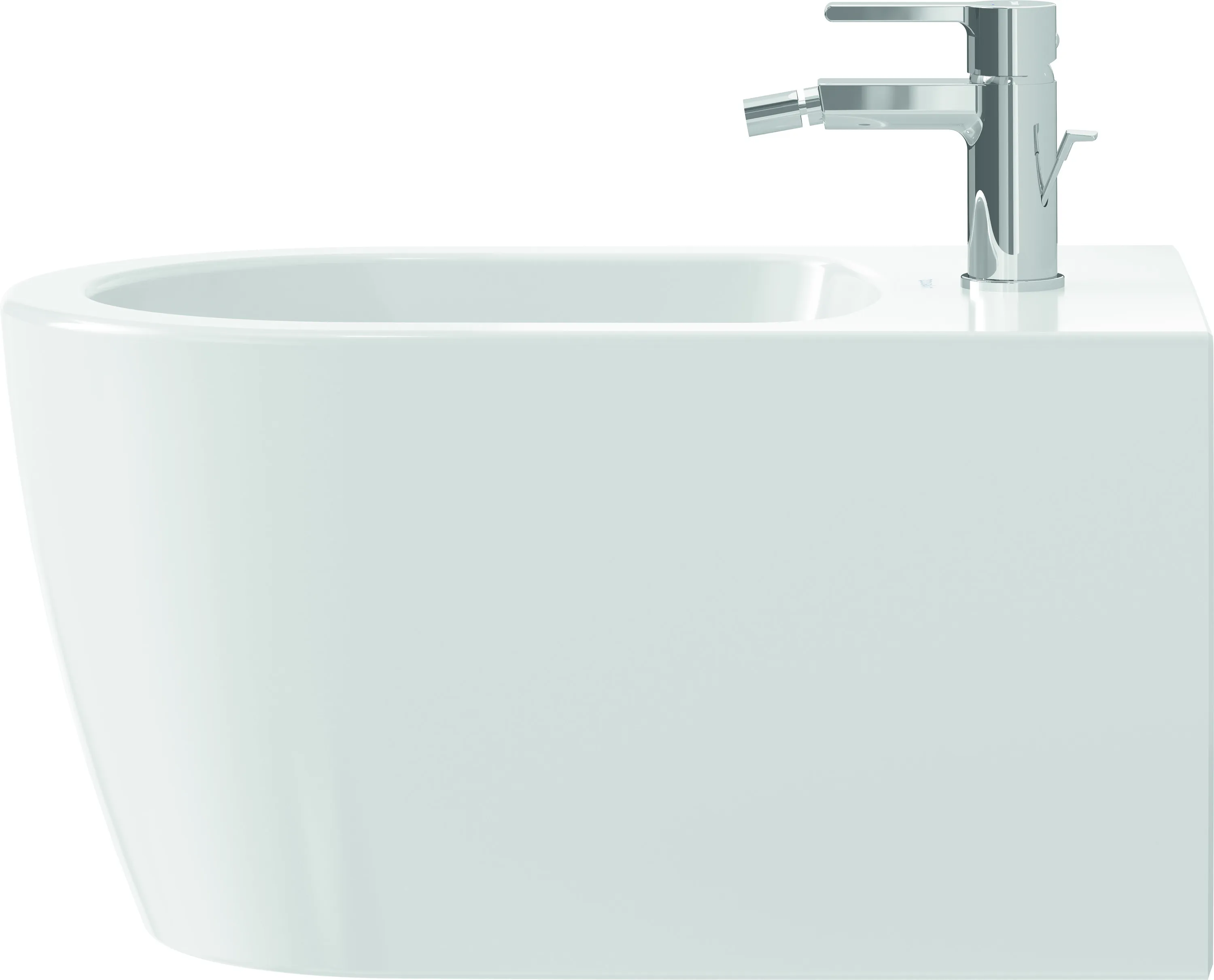 Duravit Stand-Bidet back to wall „ME by Starck“, Befestigung sichtbar 37 × 60 × 40 cm in Weiß Hochglanz