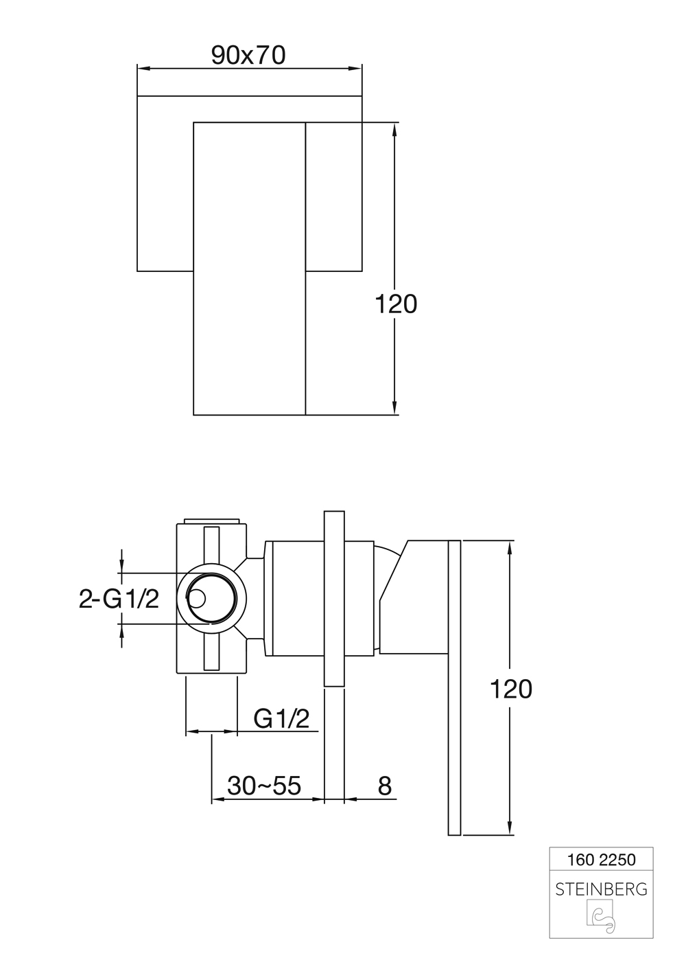 Serie 160 Brause-Einhebelmischbatterie, mit Einbaukörper Serie 160 Brause-Einhebelmischbatterie, mit Einbaukörper