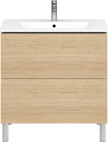 Duravit Waschtischunterschrank bodenstehend „L-Cube“ 82 × 70,4 × 48,1 cm Eiche Natur Duravit Waschtischunterschrank bodenstehend „L-Cube“ 82 × 70,4 × 48,1 cm Eiche Natur