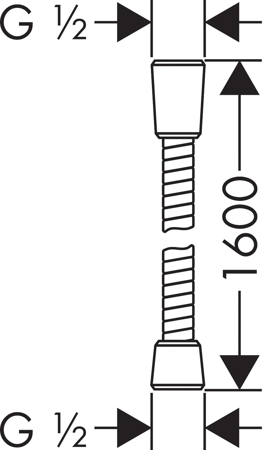Hansgrohe Sensoflex Metallbrauseschlauch 160 cm, Chrom