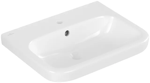 Villeroy & Boch Waschbecken geschliffen „Architectura“ 600 × 470 × 180 mm, ohne Hahnlochbohrung, mit Hahnlochbank, Hahnlochposition mittig